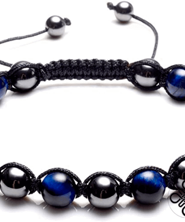Pulsera Ojo de tigre azul y Hematite