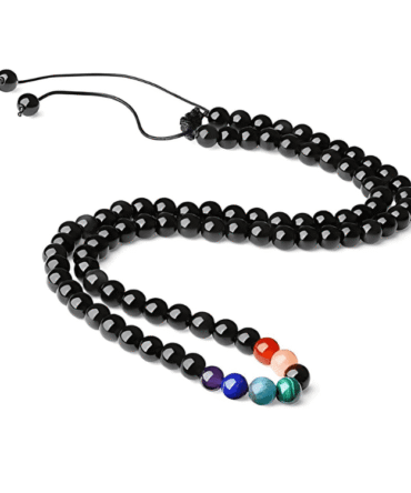 Collar 7chakras Obsidiana Negra