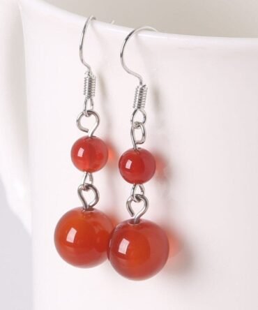 Aretes En Plata Con Cornalina