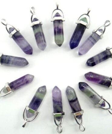 Péndulo Fluorita Cadena De Acero