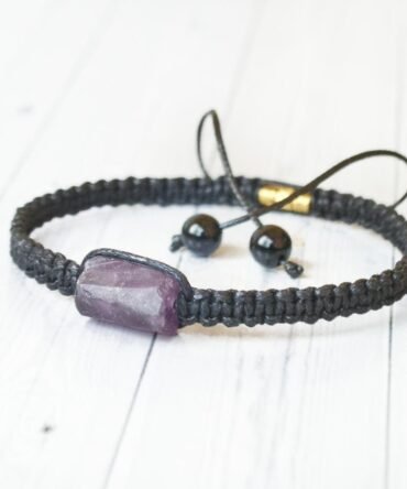 Pulsera Amatista Cilindro