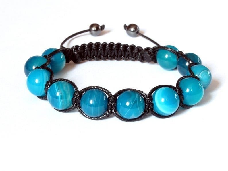 Pulsera Ágata azul 10mm