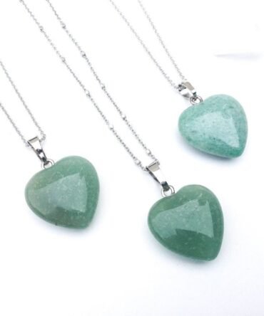 Collar Corazón Jade Verde