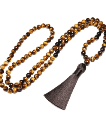 Japa Mala Ojo de Tigre Ónix