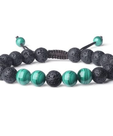 Pulsera Malaquita Volcánica