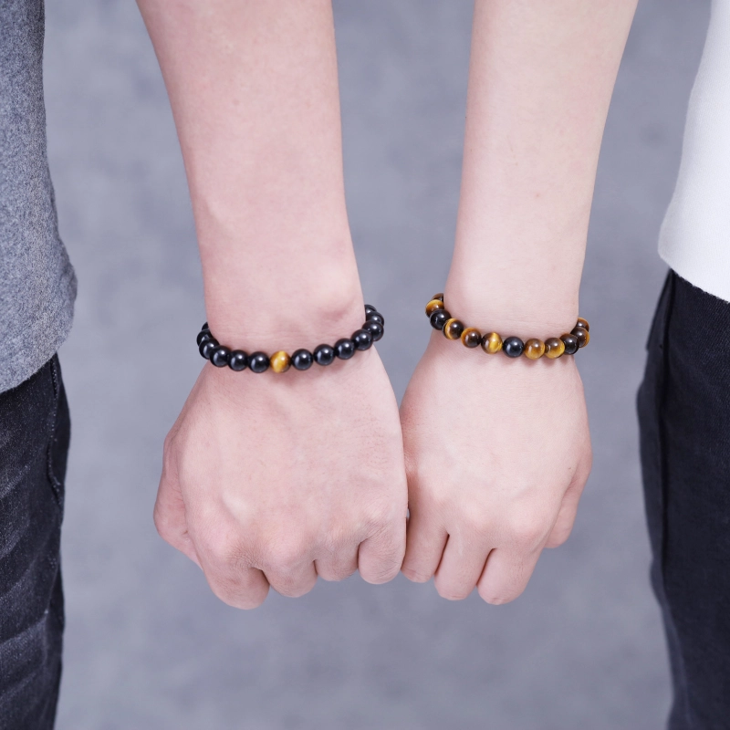 Pulseras Para Pareja Turmalina Ojo De Tigre - Image 3