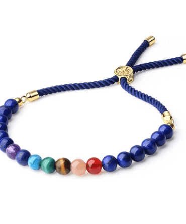 Pulsera lapislázuli 7 Chakras ajustable 6mm