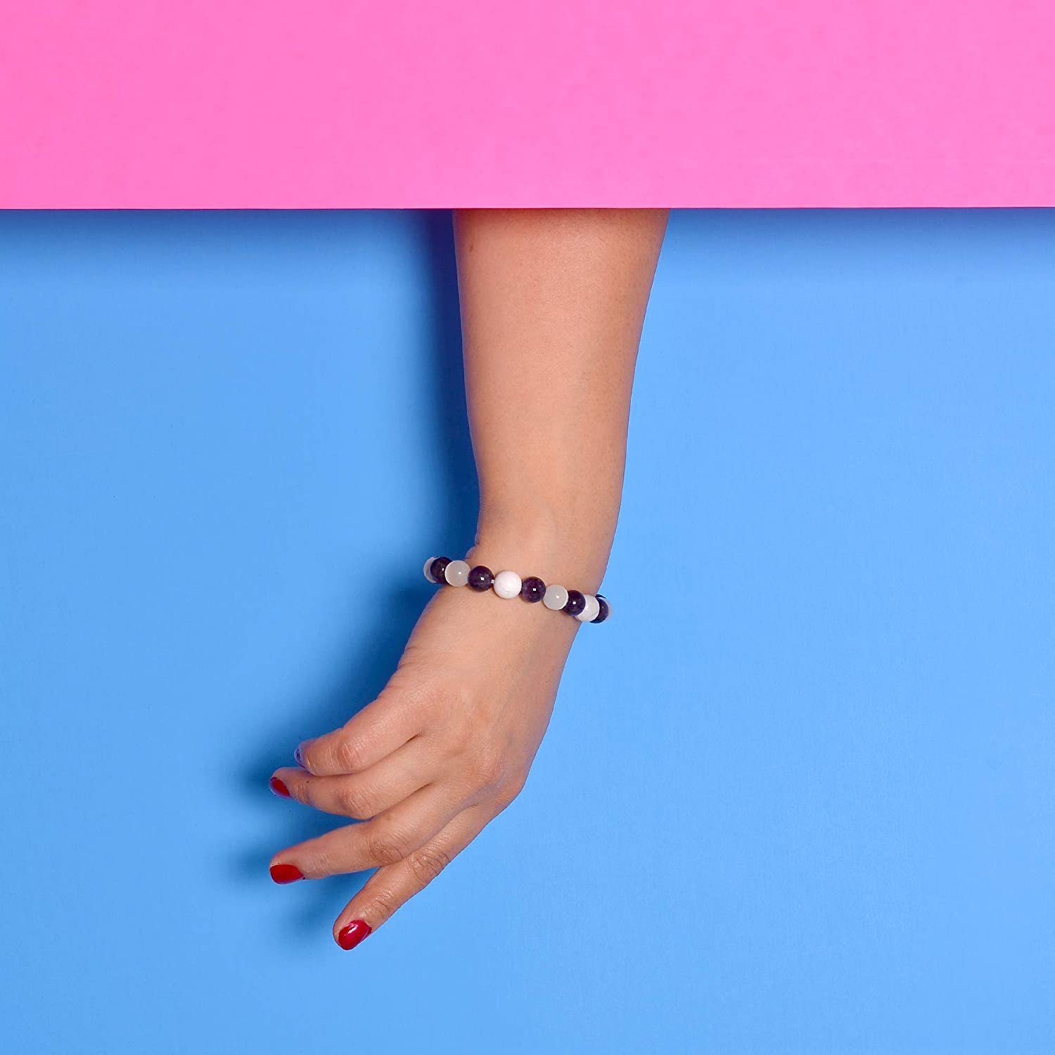 Pulsera Amatista Howlita Selenita - Image 3