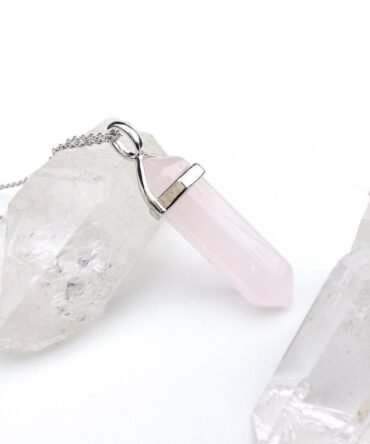 Collar Péndulo Cuarzo Rosa