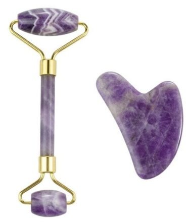 Set Rodillo + Gua Sha Amatista
