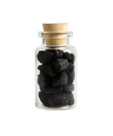 Botella con Turmalina Negra